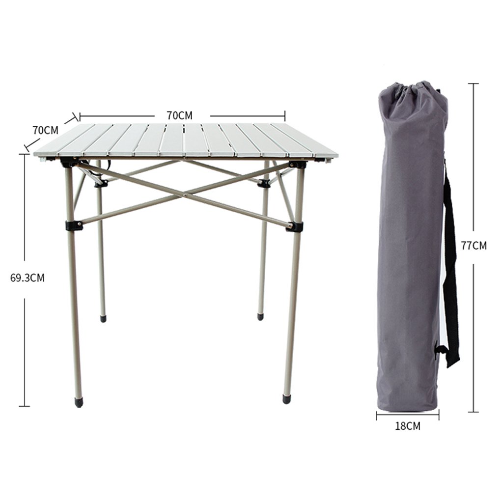 Couchtische Möbel Faltbarer Tisch des weißen Aluminiumklapptischs im