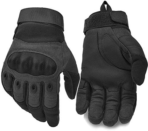 Military Knuckle Tactical Gloves, Motorcycle Riding Full Finger Driving Gloves