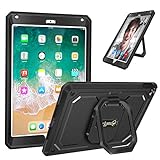 Fintie iPad 9.7 Inch 2018/2017 Case - [Tuatara Magic Ring] 360 Rotating Multi-Functional Grip Stand Shockproof Fully-Body Rugged Cover with Built-in Screen Protector