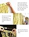 NPLUX 4PCS 3' X 8' Black and Gold Metallic Tinsel Foil Fringe Curtain for Wedding Birthday Christmas Party Decoration Backdrop