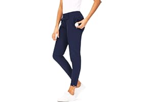 Hiverlay Womens pro Golf Pants Quick Dry Slim Lightweight Work Pants with Straight Ankle Also for Hiking or Casual Ladies