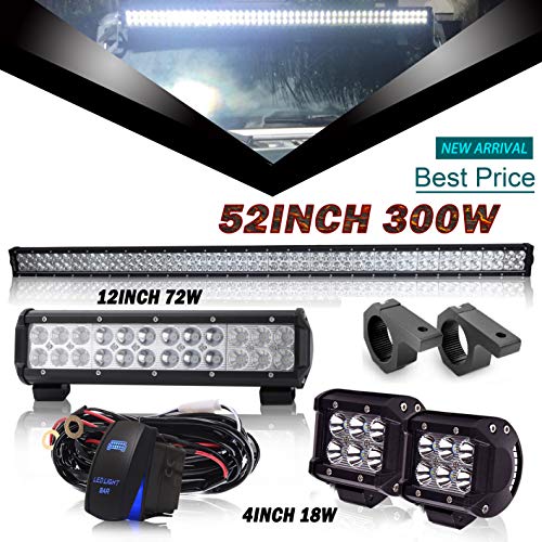DOT 52Inch Led Light Bar + 12Inch Led Light Bar + 4Inch Led Lights w