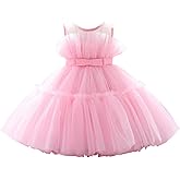 12M-6T Baby Girls Christmas Ruffle Ball Tutu Gown Wedding Party Lace Dresses
