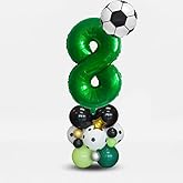 Birthday Balloons for Boys 8 Soccer ,Soccer Theme Party Balloons for 8th Birthday Decorations ,Child Green Sports Theme Party Supplies (Dark green 8)