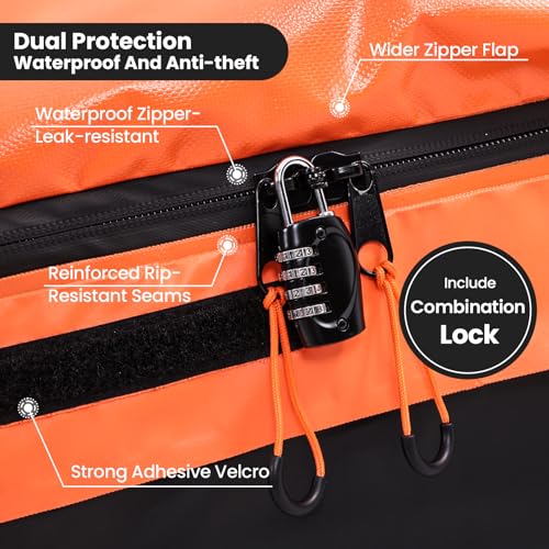 Sailnovo 425L 1000D PVC Waterproof Car Roof Box Car Roof Bag for Travel Weatherproof with Non-Slip Mat, 4 Door Hooks and Combination Padlock