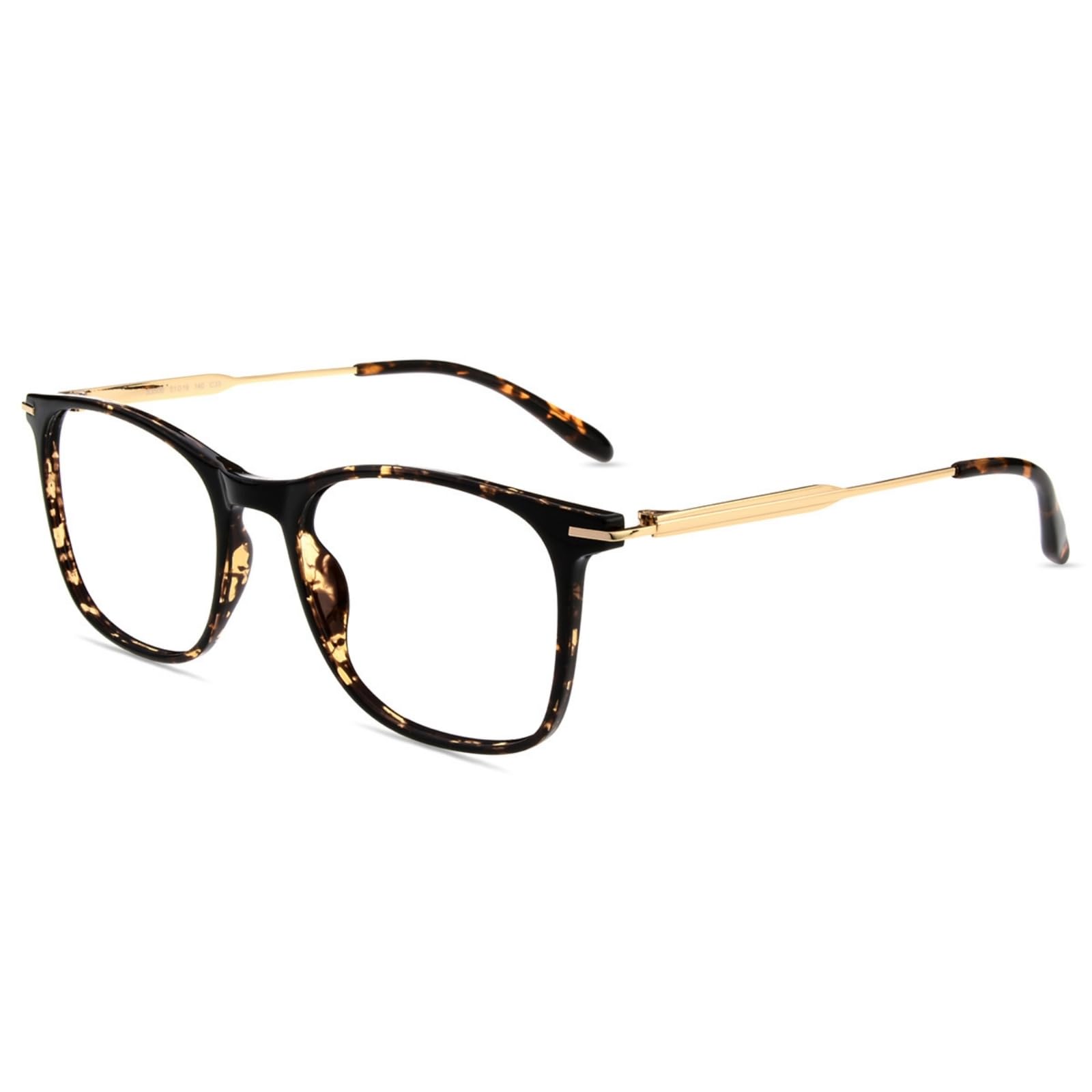 Firmoo Blue Light Blocking Glasses for Women Men, Anti Eye Strain Square Frame Computer Glasses Tortoise Shell