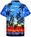V.H.O. Funky Hawaiian Shirt, Shortsleeve, Beach, Blue, M