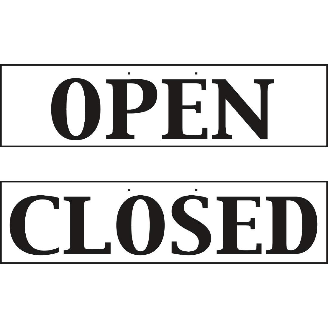 Vogue Open/Closed Sign - 150x76mm 6x3" (Self-Adhesive)