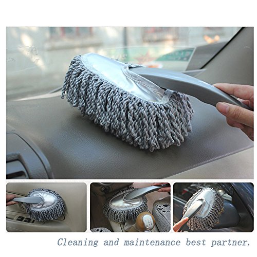 BOTU Short handle Car Cleaning Brush Dust Removing Brush Automobile Wax Brush Auto Detailing Cleaning Tool