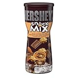 HERSHEY'S Snack Mix (Milk Chocolate, Pretzels, Almonds), 6 Ounce Canister
