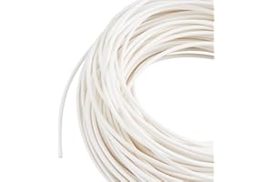 BENECREAT 43.7 Yards Upholstery Firm Plastic Foam Welt Cord Piping, 3mm White PVC Plastic Solid Piping Cord for Sofa, Chair, 