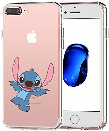 iPhone 7 Plus CASE,iPhone 8 Plus CASE, Stitch Dancing 3D Printed Soft Clear Cute Case