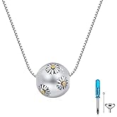 OHAYOO Urn Necklaces for Ashes for Women 925 Sterling Silver Cremation Keepsake Ash Necklace Urn Cremation Jewelry for Women