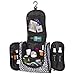 DMJSL Womens Medium Ladies Toiletry Travel Bag Hanging Toiletry Bag – Travel Makeup Organizer and Cosmetic Case, Travel Bag Organizer Toiletry TSA Approved, Black Leopard Print
