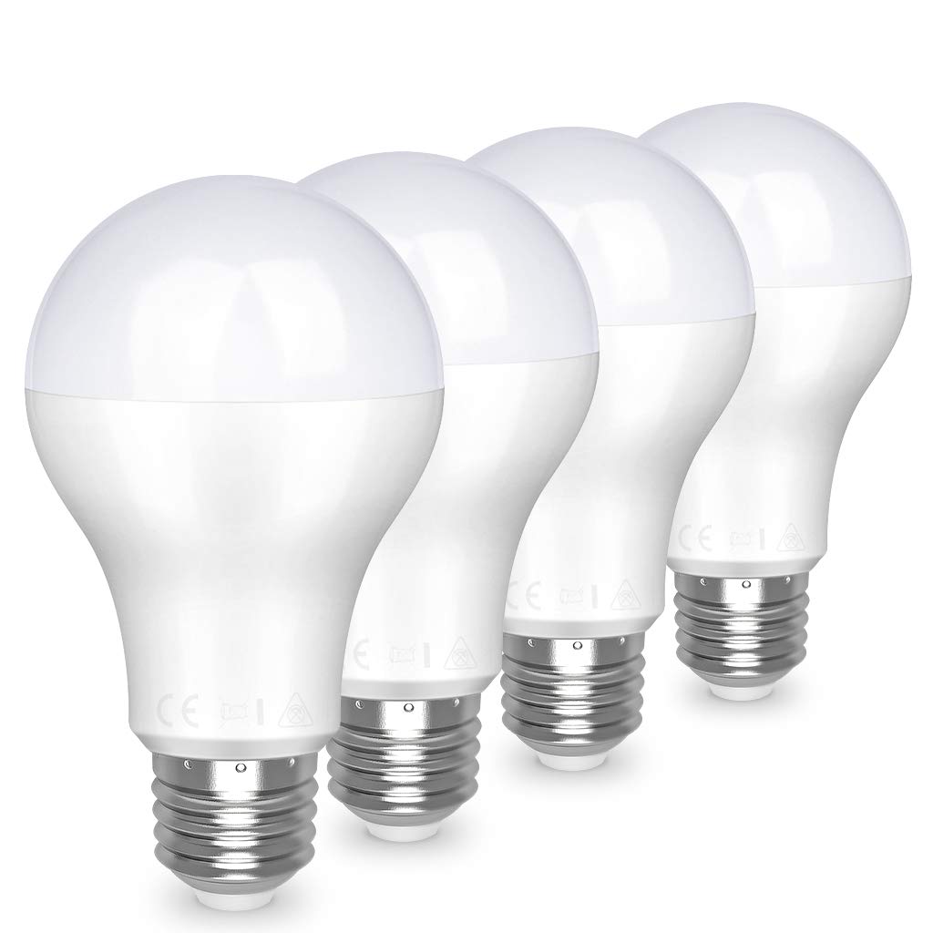 Famitree LED E27 Edison Screw Bulb, 20W (Equivalent to 150W), Natural White(4000K), 2452lm, Non Dimmable - Pack of 4