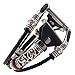 Smatiful Ionic Fancy Bands (Small Mediume Large XL are All Ok) with Stainless Steel Clasp and Gunmetal Parts for Women, Adjustable Replacement Leather Watch Band for Fitbit Ionic, Classic Black
