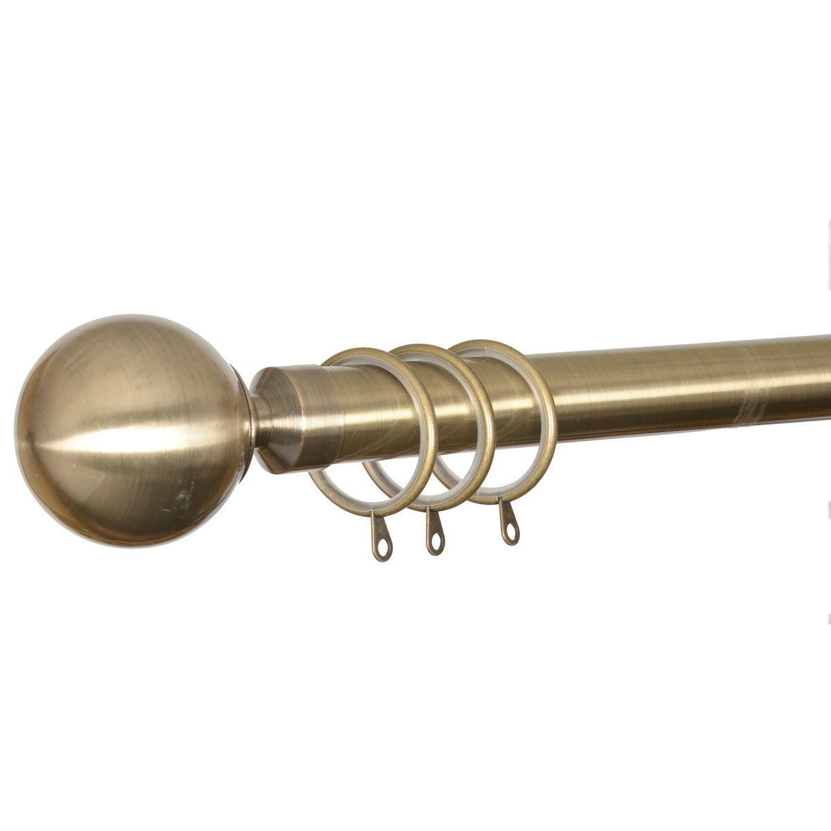 Speedy Poles Apart Ball Curtain Holdbacks Antique Brass 2 Pack