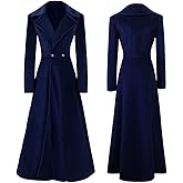 Tomioka Women Victorian Steampunk Tailcoat Double Breasted Long Trench Coat Medieval Vintage Trench Coat