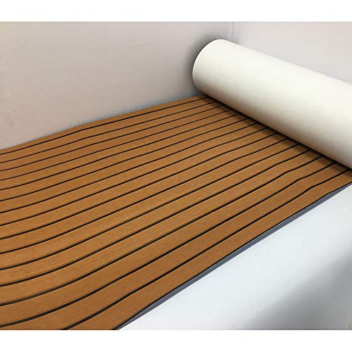 image for yuanjiasheng Second Generation Upgrade EVA Faux Teak Decking Sheet For