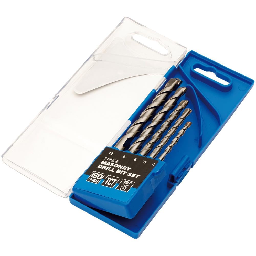 Draper DS5MSB Masonry Drill Set (5 Piece), Blue