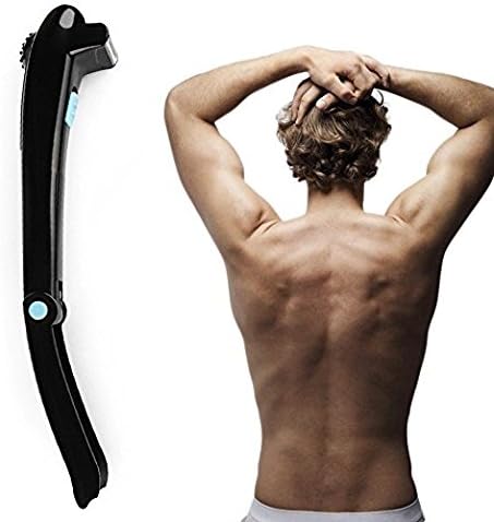 Back Hair Removal and Body Shaver, Geeduo DIY Stretchable Battery-operated Back Hair Removal Pain-Free Shave Back Razors for Men