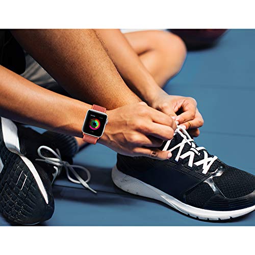 amBand Sport Loop Band Compatible with Apple Watch 38mm 40mm, Lightweight Breathable Nylon Replacement Band Compatible with iWatch Series 1/2/3/4, Sport, Edition-Nectarine