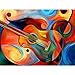 5D Diamond Painting Full Drill Kit for Adults, Multi-colored Guitar 12 x 16 inch Embroidery Rhinestone Cross Stitch Arts Craft Canvas for Home Wall Decoration
