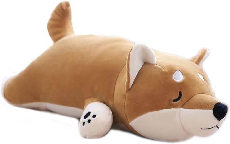 Methew O Shiba Inu Dog Shape Throw Pillow Lifelike Animal Pillows Plush Toy for Bed,Sofa Chair,Valentine's Gift - 23.5 inch
