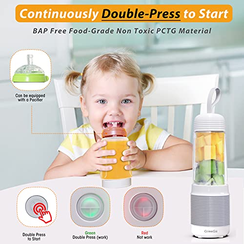 Personal Portable Blender for Smoothies and Shakes, GiieeGii 4000mAh