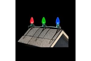 Canny Systems Ridge Clips for Christmas Lights – Secure Roof Ridgeline Mount – Fits Asphalt Shingles & Vents – C6, C7, C9, Pixel Bulbs, Mini and Rope Lights – Durable Outdoor Clip (Pack of 25)