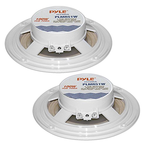 5.25 Inch Dual Marine Speakers 2 Way Waterproof and Weather Resistant