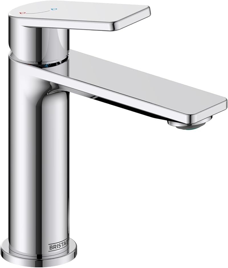 Bristan Frammento Eco Start Basin Mixer Tap with Clicker Waste Chrome