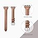 Secbolt Leather Bands Compatible with Apple Watch Band 38mm 40mm 41mm Iwatch SE Series 9 8 7 6 5 4 3 2 1 Slim Replacement Wristband Strap Stainless Steel Buckle, Brown