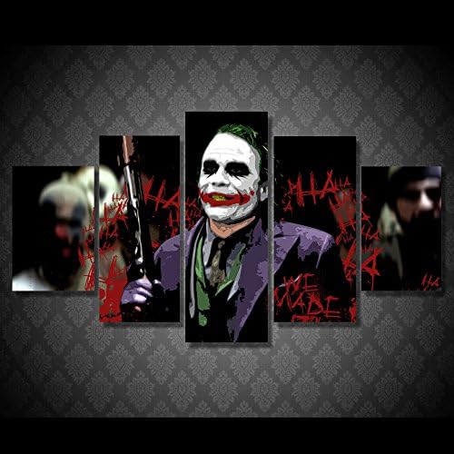 Joker batman movie print poster canvas decoration 5 pieces