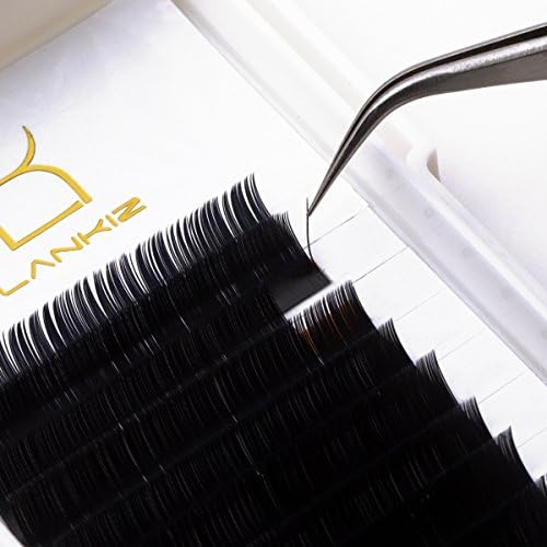 B curl Eyelash Extensions 0.15mm 11mm Volume Black Ellipse Flat Individual Single Lashes Extension Professional Use by LANKIZ