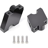 Bravema 2" Aluminum Handlebar Risers for Can-Am Ryker | for Ryker 600 900 Rally Sport 2019-2026 Adjustable Handle Bar Heighten Mount Clamp Riser Kit, Black