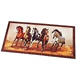 Western Galloping Horse Rug, Brown, 60