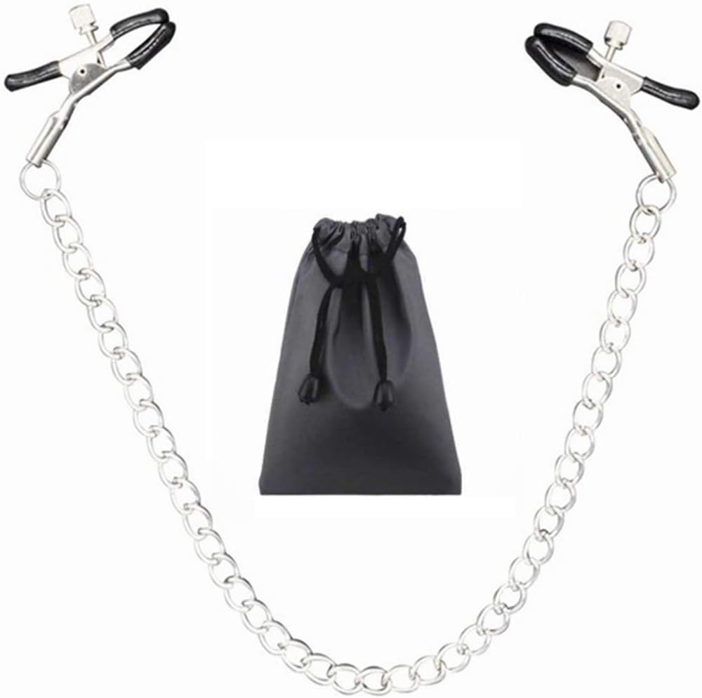WWonwe Two Adjustable Clips Clamps with One/Three Chains,Free Bag(One Black Chain)