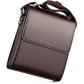 Leathario Men's Crossbody Bag,Vegan Leather Shoulder Messenger Purse Sling Satchel For Work Business Travel