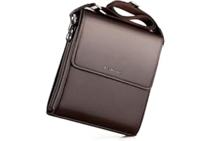 Leathario Men's Crossbody Bag,Vegan Leather Shoulder Messenger Purse Sling Satchel For Work Business Travel