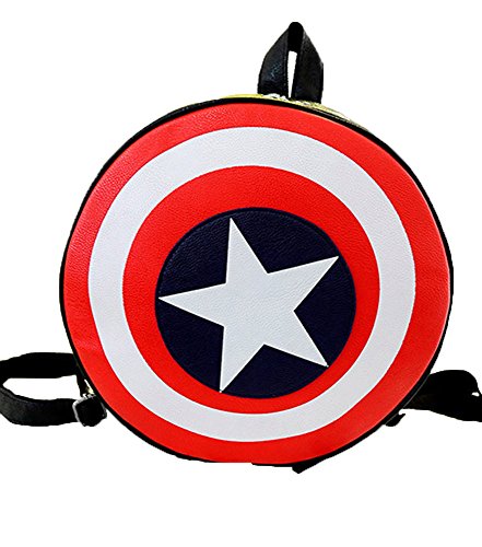 Outdoor Captain America Shield Stars and Stripes Backpack (Shield, Large)