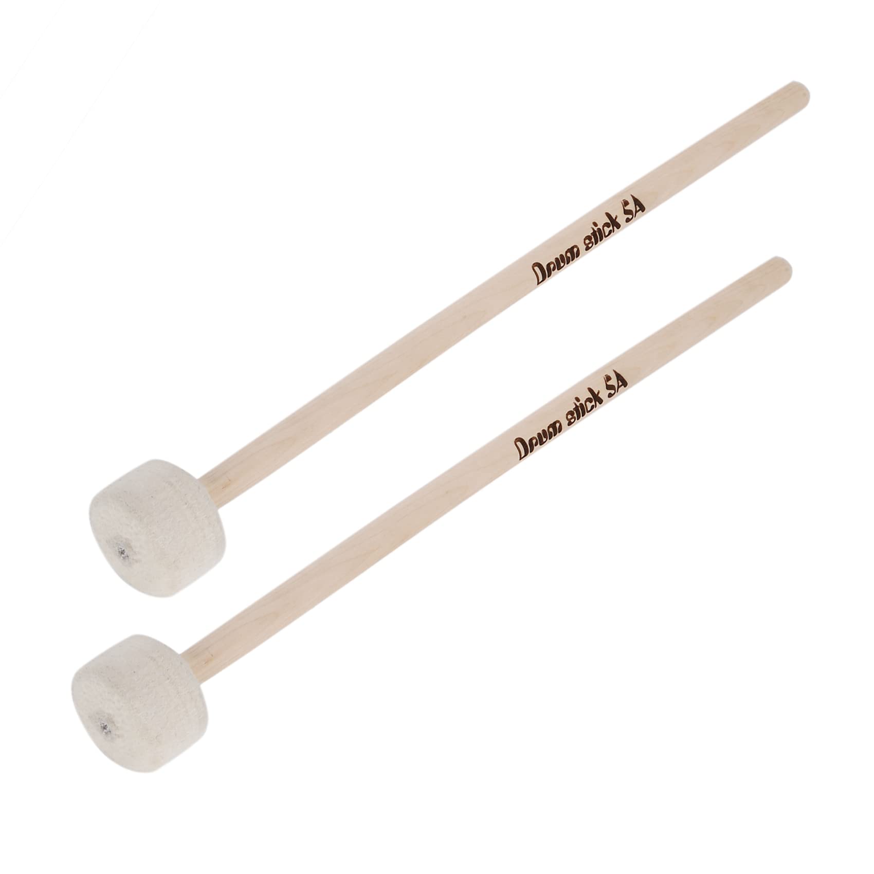 Littlecatch 1 Pair Drum Mallet Stick Felt Head Mallet Timpani Stick Big Drum Hammer Timpani Mallet for Percussion Instrument