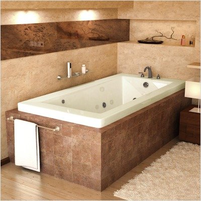 Guadeloupe 30 x 60 x 23" Rectangular Whirlpool Jetted Bathtub Color/Trim: White / Brushed Nickel, Options: Front Skirt Enclosure - Thumbnail 4