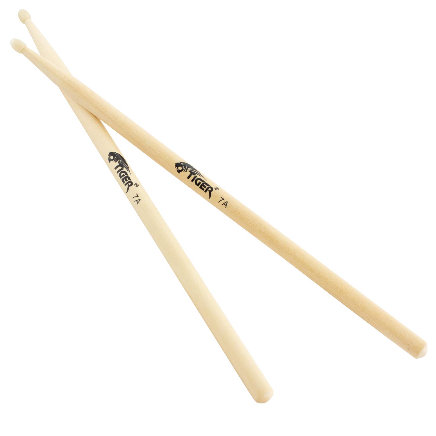 TIGER TDA86-7A | 7A Nylon Tip Maple Drumsticks | One Pair