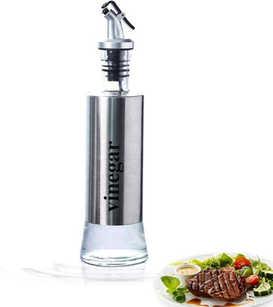 Amazon オイル ビネガーボトルディスペンサーステンレス鋼 ガラスオリーブオイルボトル防漏型オイルボトルa 300ml V 保存容器 キャニスター オンライン通販