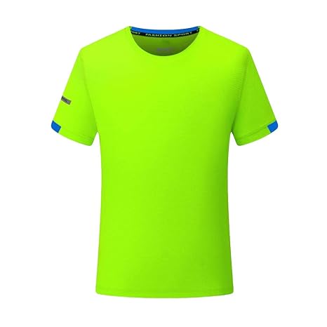 T-Shirt Herren Sommer Einfarbig Atmungsaktiv Top Lässiges O-Neck Fitness Sport Schnell Trocknend Outdoor Jogging Bluse Männer