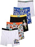 Dimore® Boys Underwear Brief 5 Pack Boxer Brief Stretch Car/Football Print Underwear