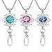 Souarts Womens Office Lanyard ID Badges Holder Necklace with 12pcs Snap Jewelry Charms Pendant Clip (Life Tree)