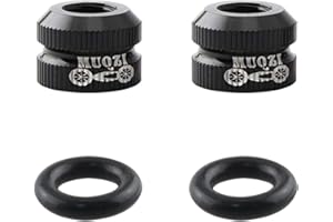 Larimuer 2PCS Bike Vacuum Tire Valve Nut, Bicyle Inner Tube Presta Valve Nuts with Sealed O Ring, for Mountain or Road Bikes Accessories (Black)
