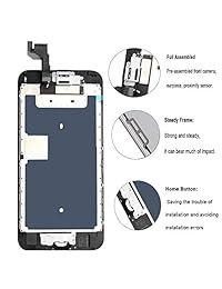 Kit de reparación de pantalla de repuesto compatible con iPhone 6S de 4,7 pulgadas, pantalla LCD, digitalizador táctil, kit de reparación y botón de inicio, altavoz auditivo, cámara frontal, sensor de proximidad, herramientas de reparación